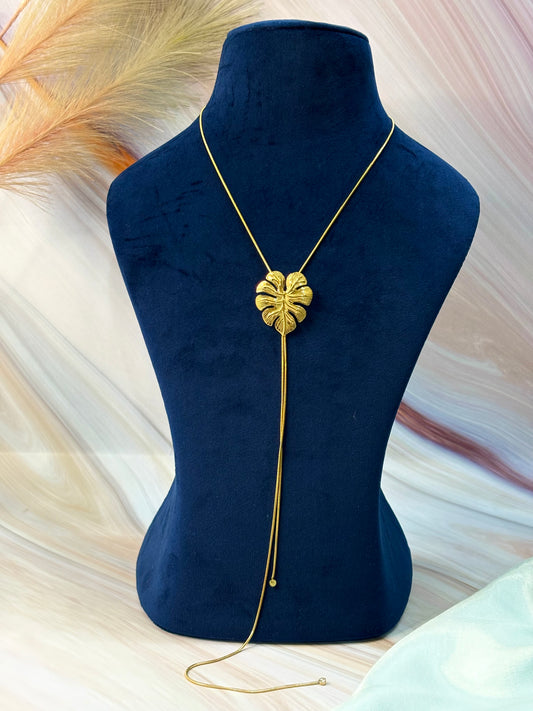 Verona Adjustable Lariat Necklace with CZ stones