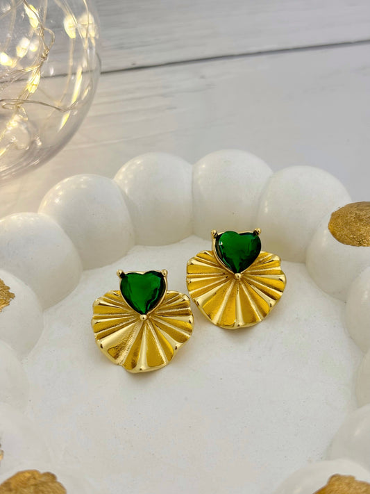 Amara Emerald Stud Earrings