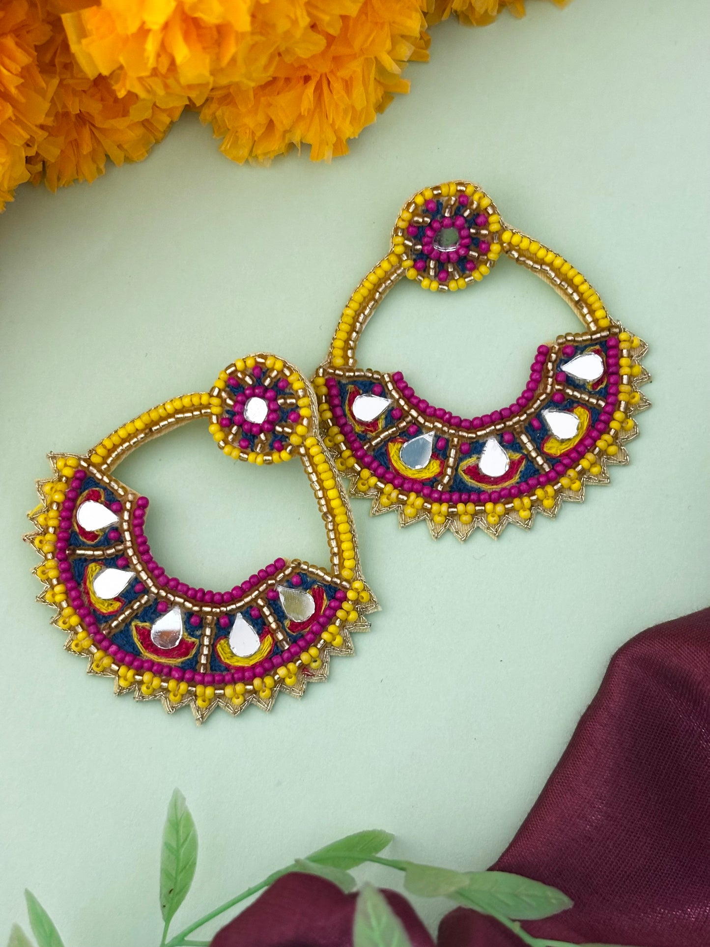 Saanjh Festive Chandbali Handmade Earrings