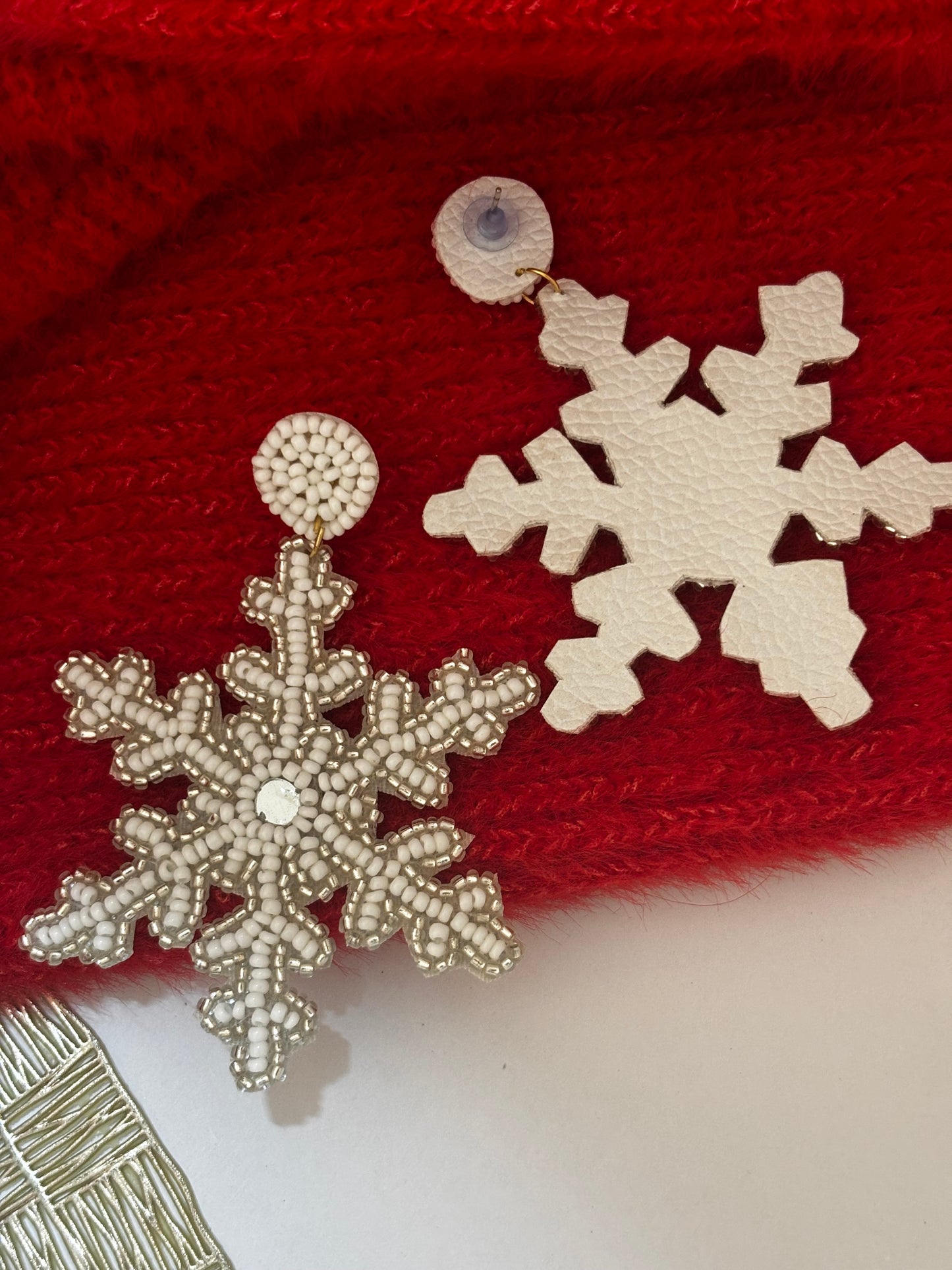 Winter Snowflake Handmade Earrings