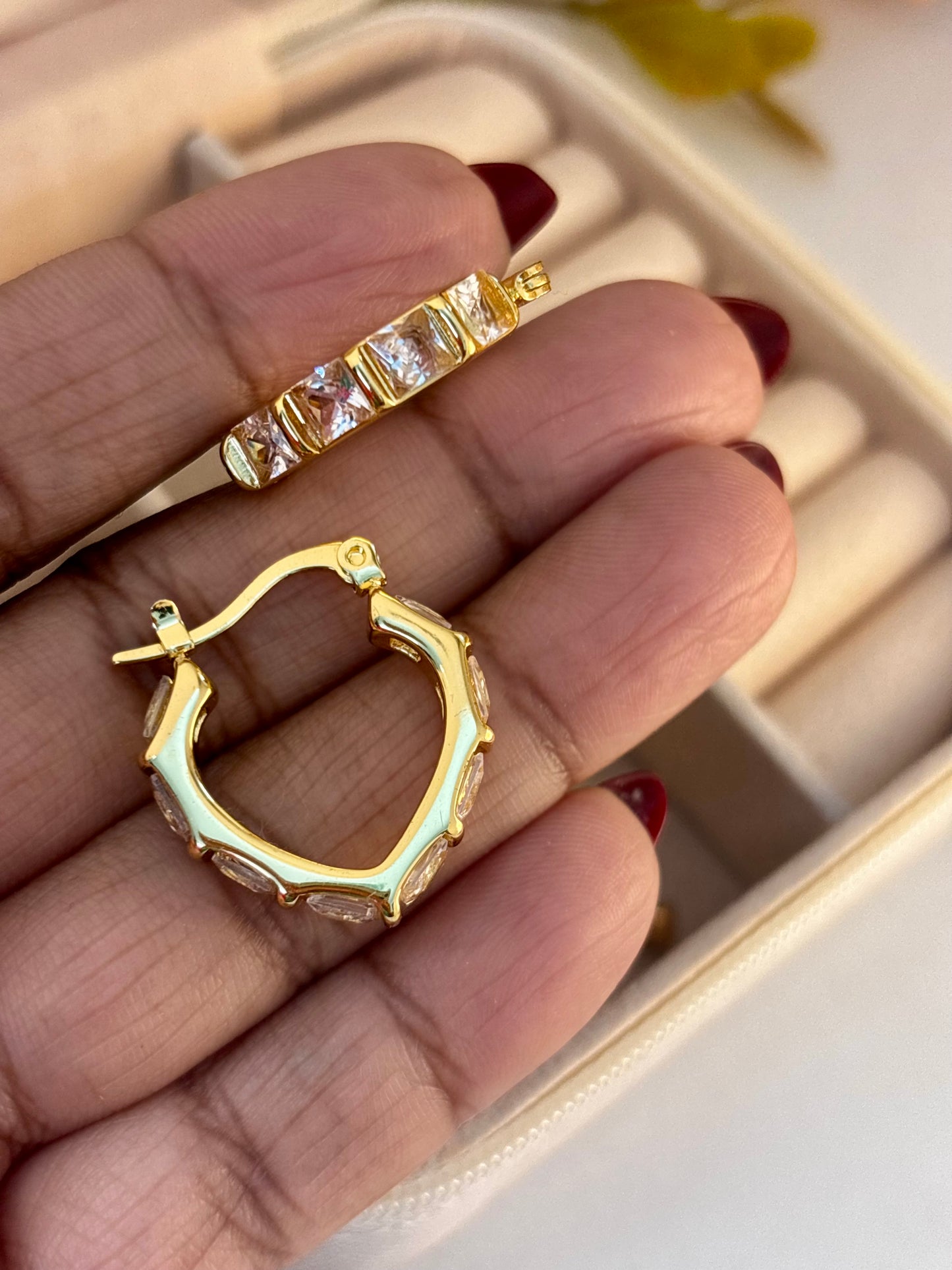 Glowbite Gold Huggie Hoop Earrings