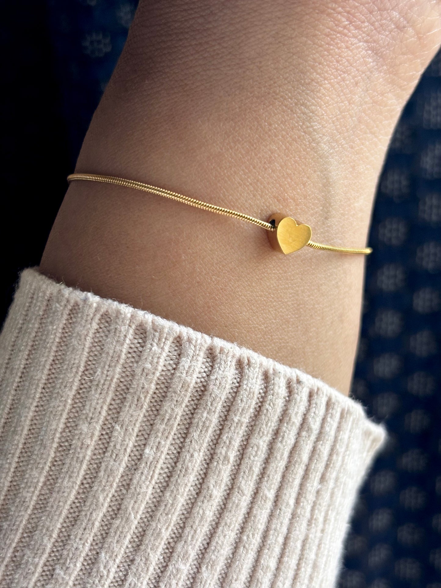 Heart Whisper Minimalist Bracelet | Anti Tarnish Gold Plated