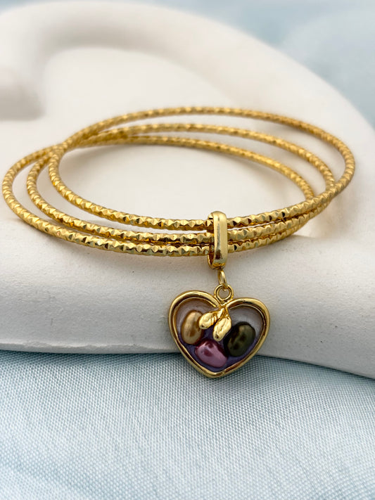 Pine Kiss Bangle Bracelet