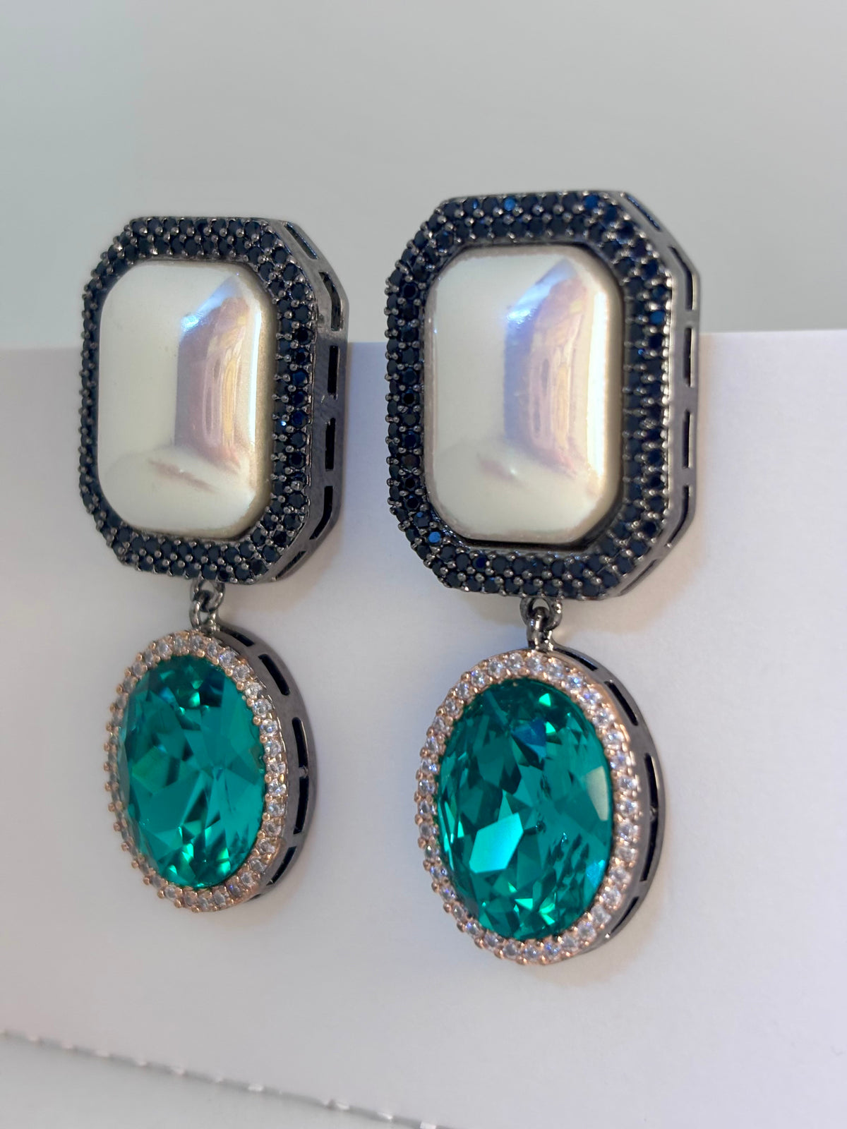 Chloe Emerald with Pearl and Nano AD | Wedding & Party Wear