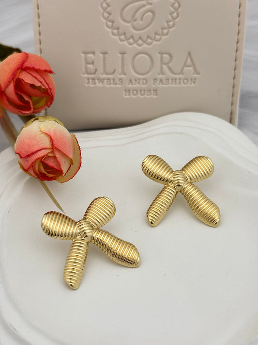 Golden Bow Studs