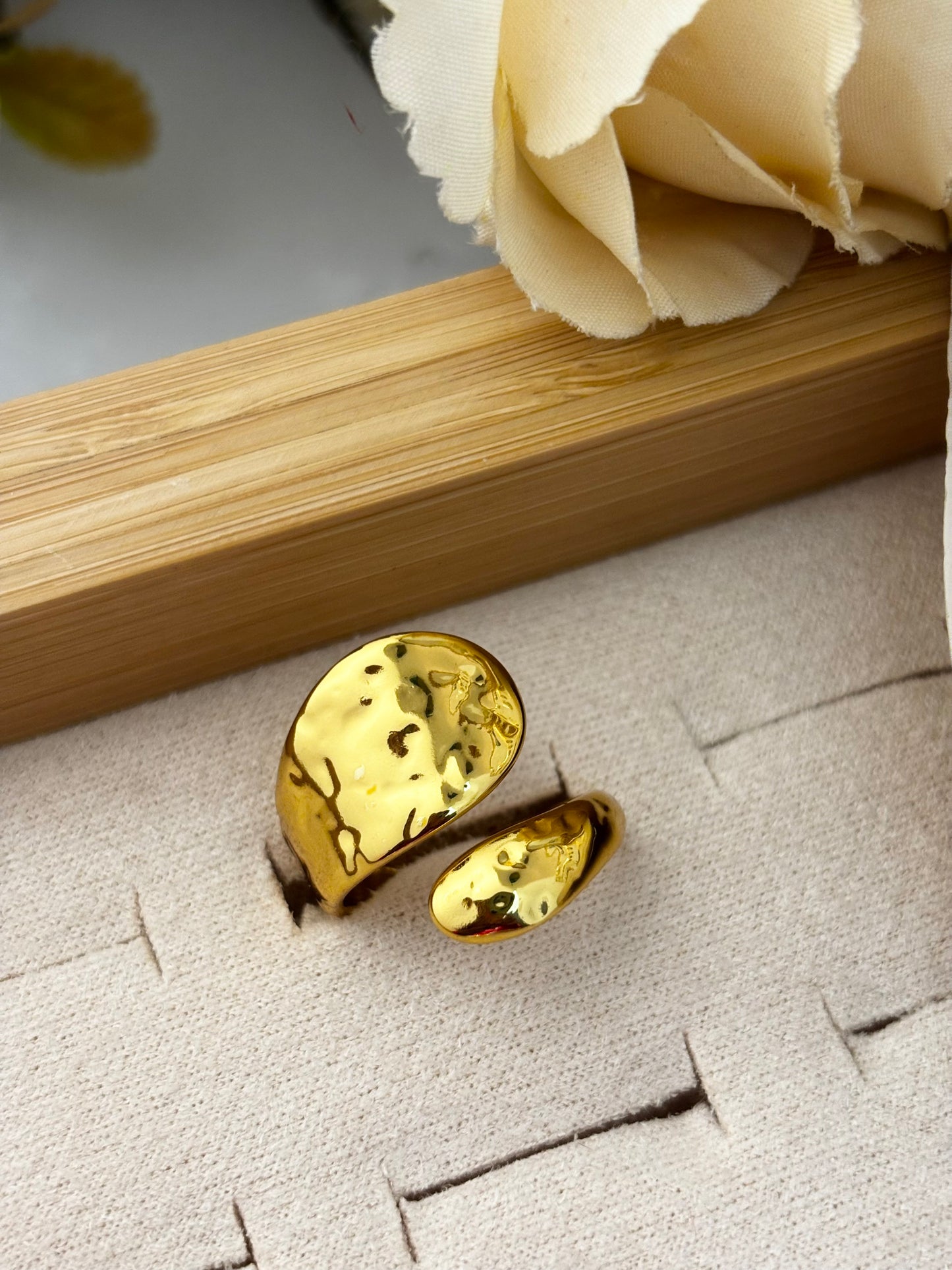 Wide Hammered Dome - Anti Tarnish Affordable Luxury Rings