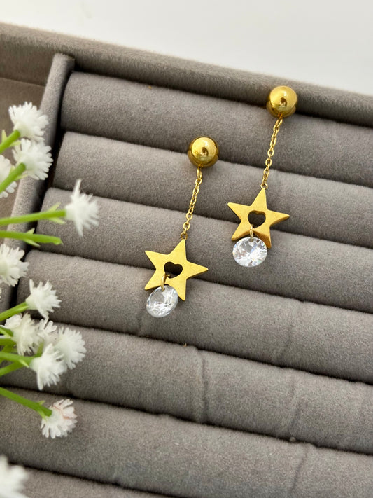 Starlit Heart Danglers