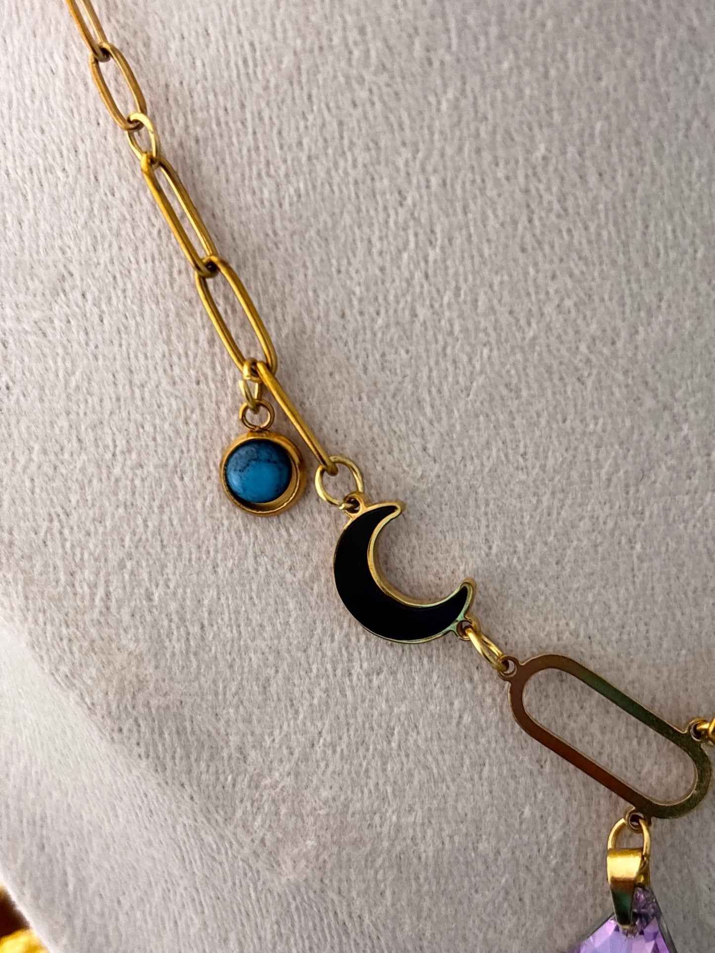 Gold Universe Charms Pendant Necklace