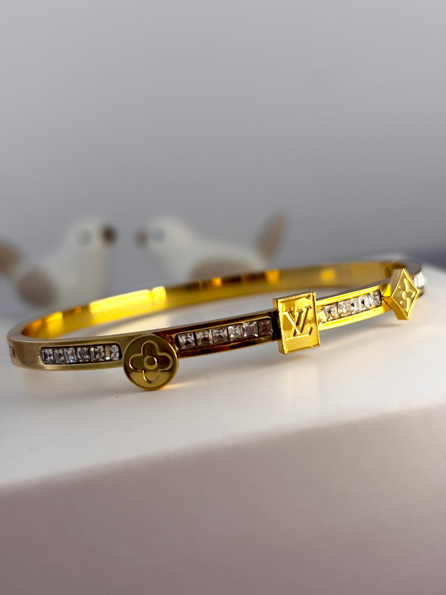 Luna Gold Zircon Bracelet | 18kt Gold Plated Stainless Steel