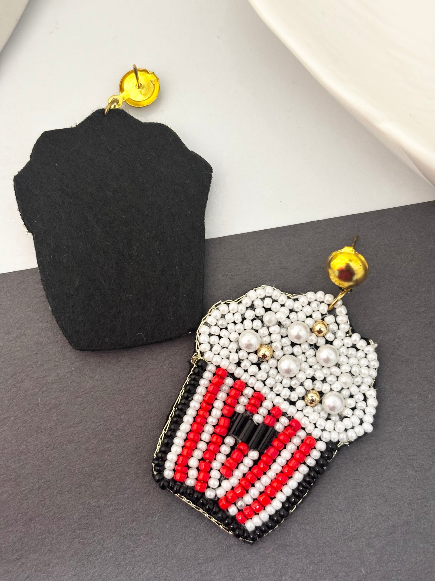 Cinema Popcorn Handmade Earrings