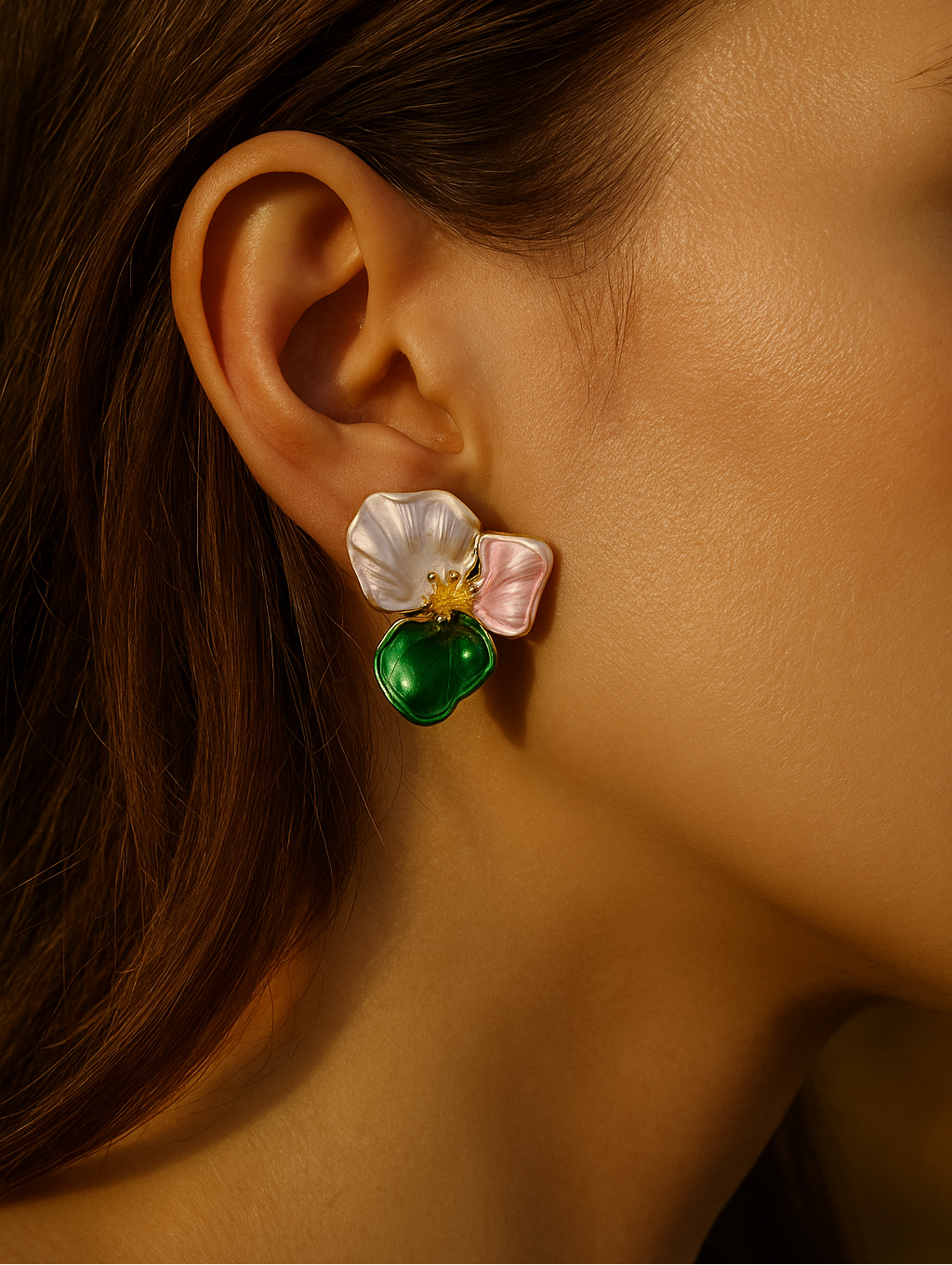 Petal Kiss | Anti-Tarnish Gold Plated Studs