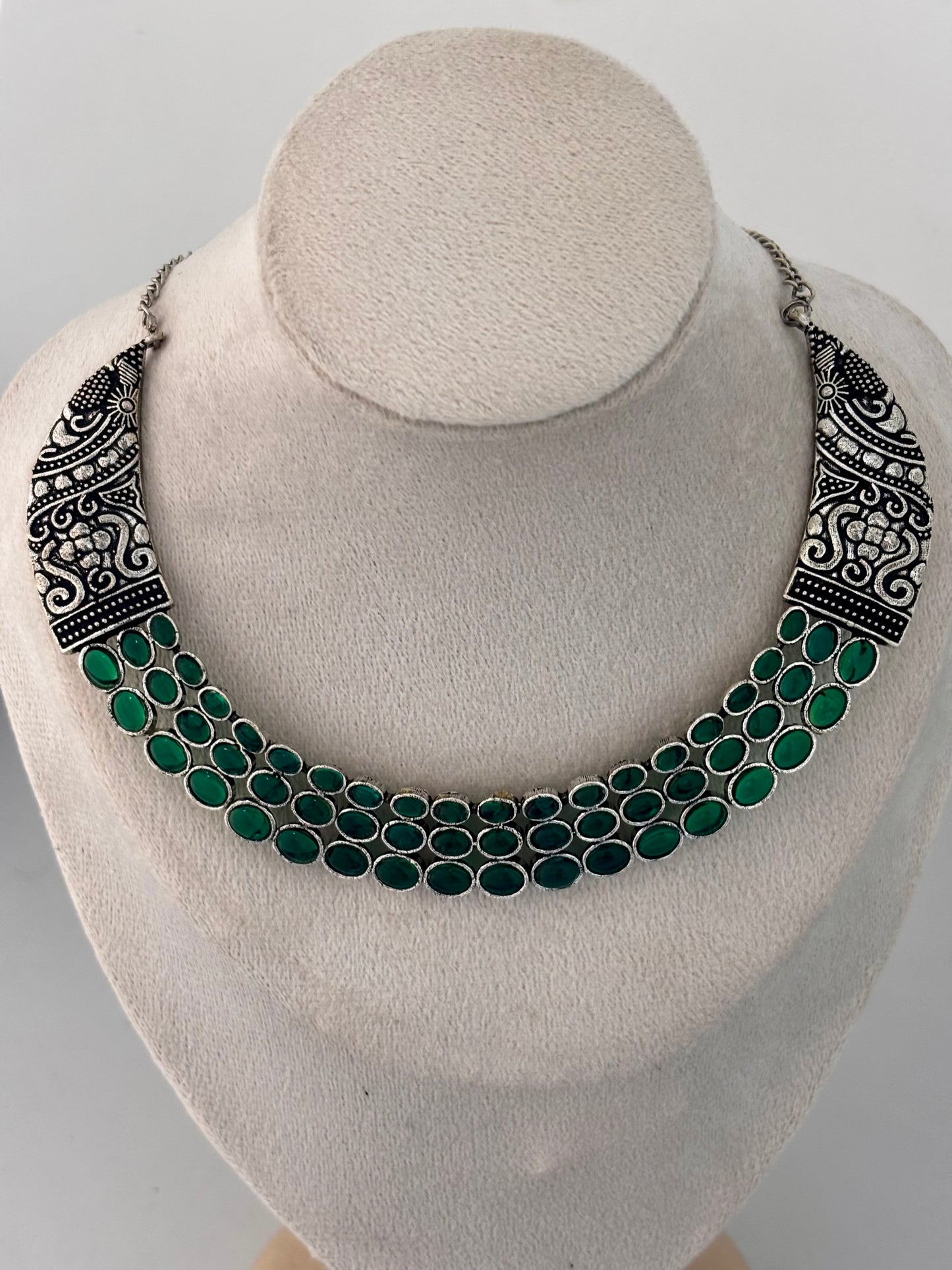 Kumudini Choker Set (Green)