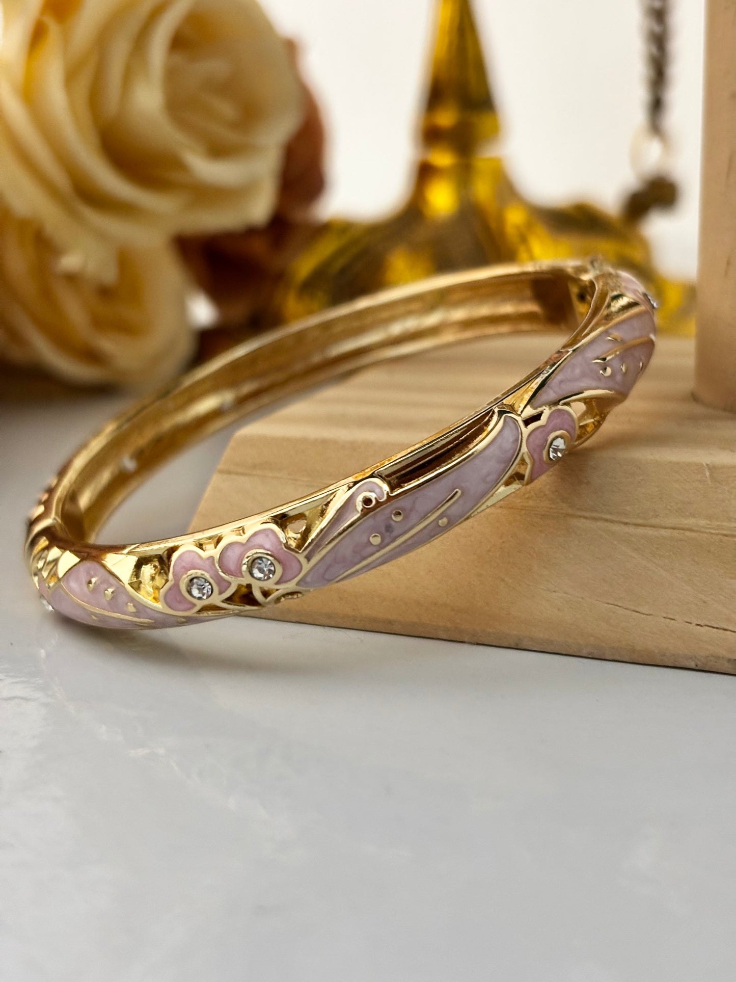 Light Lavender Meenakari Kada Bracelet