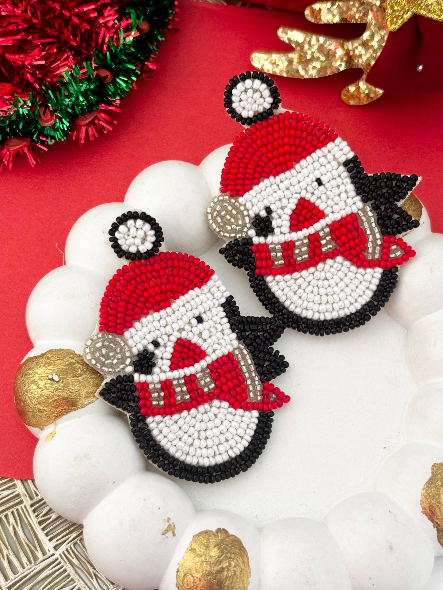 Merry Penguine Xmas Handmade Earrings