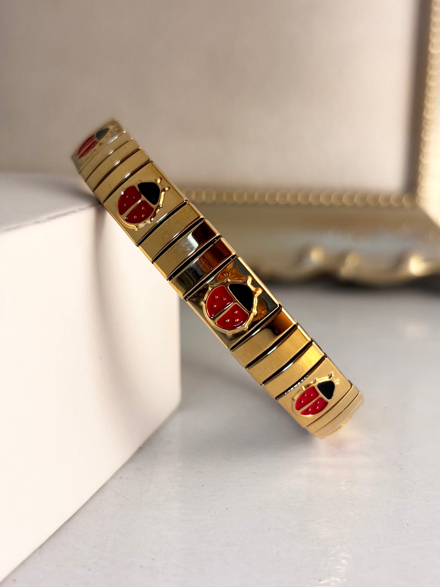 Ladybug Italian Bracelet | 18kt Gold Plated