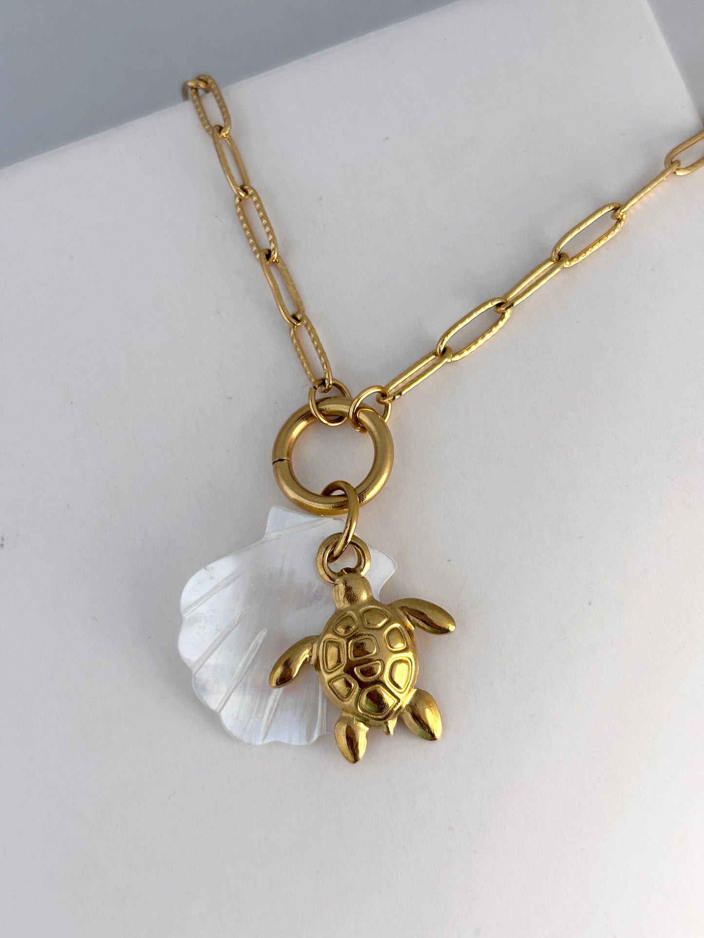 Shell Turtle Chain | 18kt Gold Plated Necklace