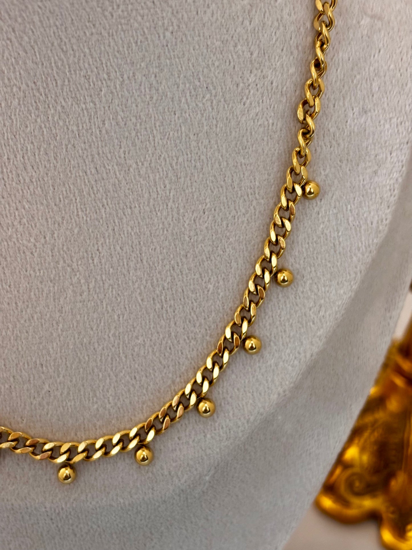 Cuban Gold BeadsNecklace | Anti Tarnish Gold Plated