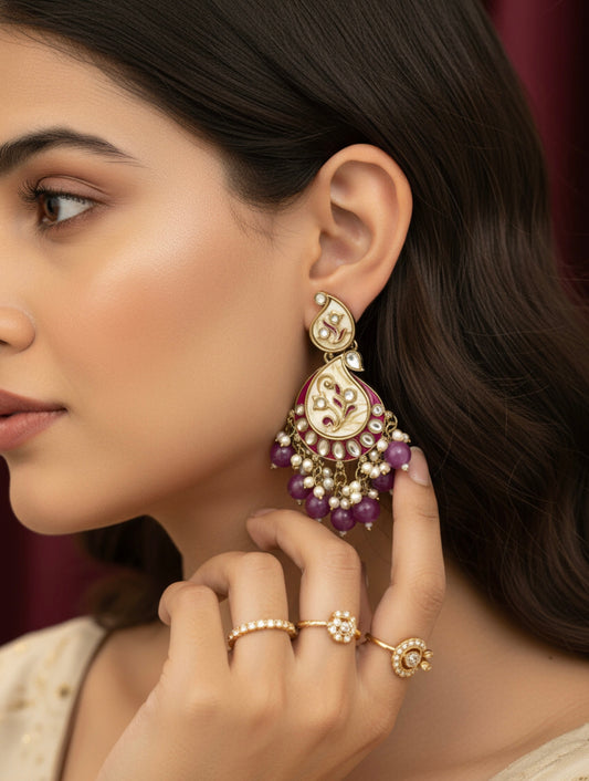 Jheelkamal Jhumka (Purple)