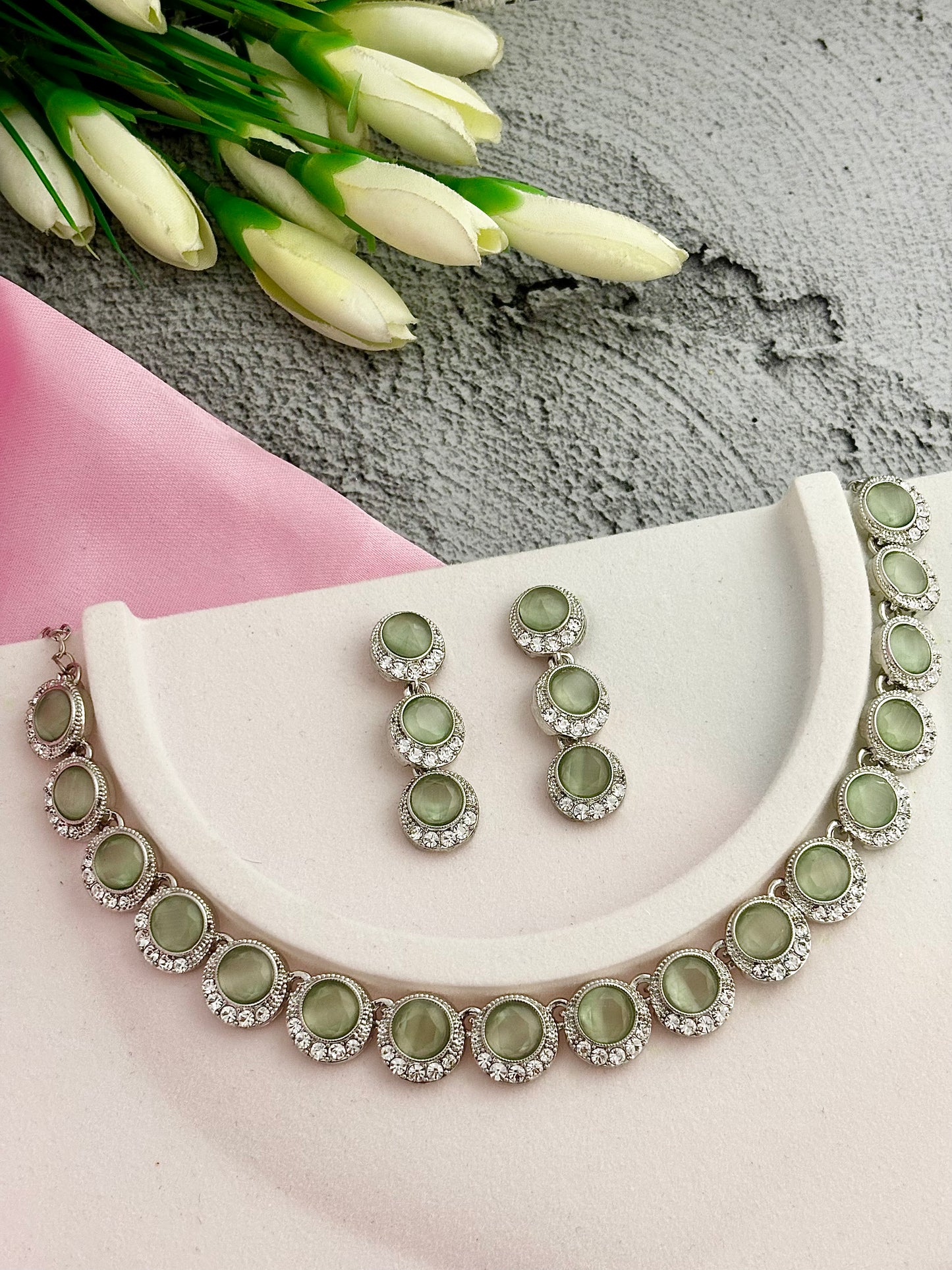 Nora Necklace Set (Green)