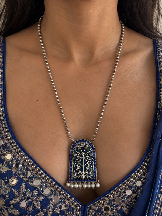Noor Mahal Necklace (Blue)