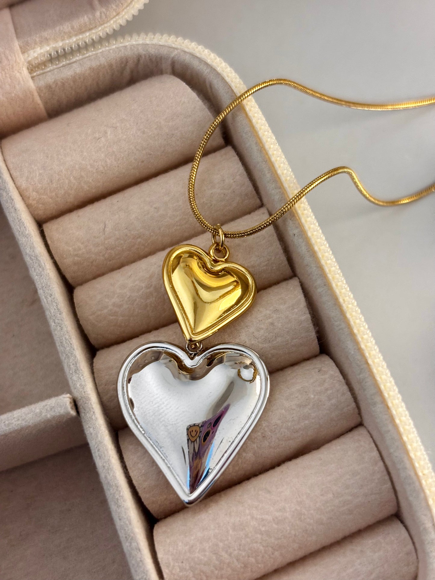 Dual Tone Love Necklace