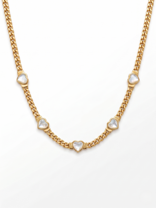 Soft Heart Gold Necklace | Anti Tarnish Gold Plated