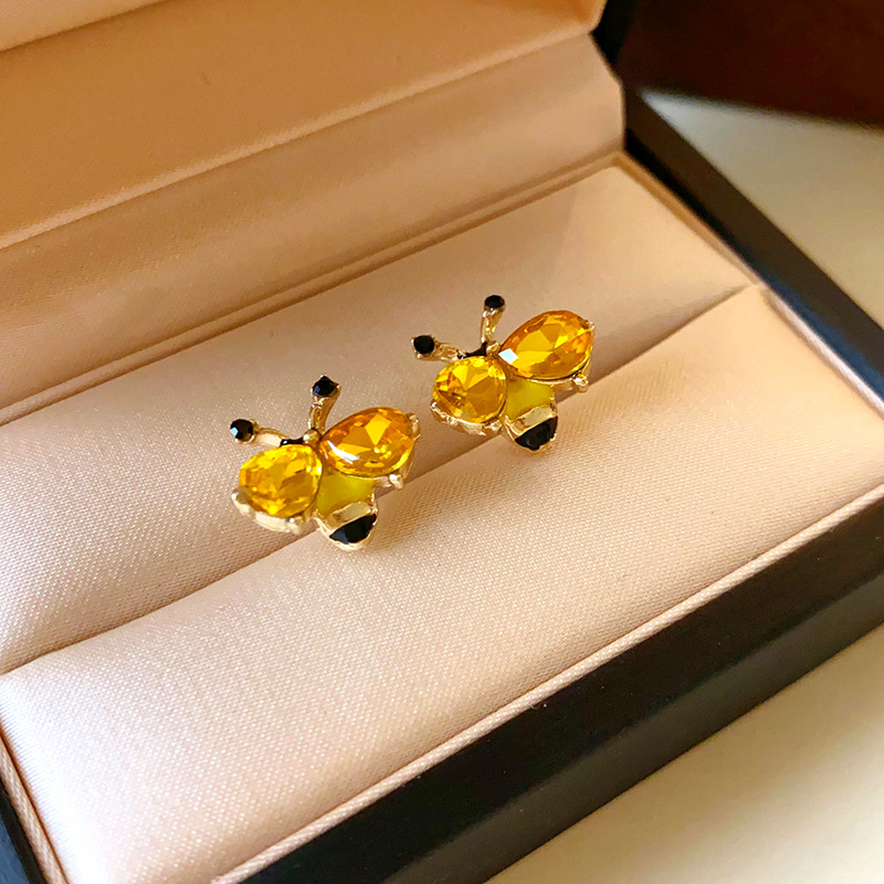 Bee Bling Stud Earrings | 14kt PVD Gold Plated