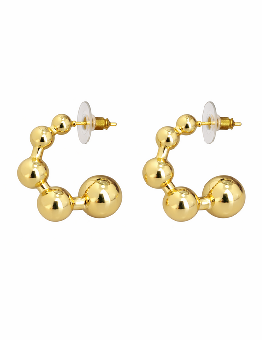 Mini Molten Hoops | 18kt Gold Plated Stainless Steel