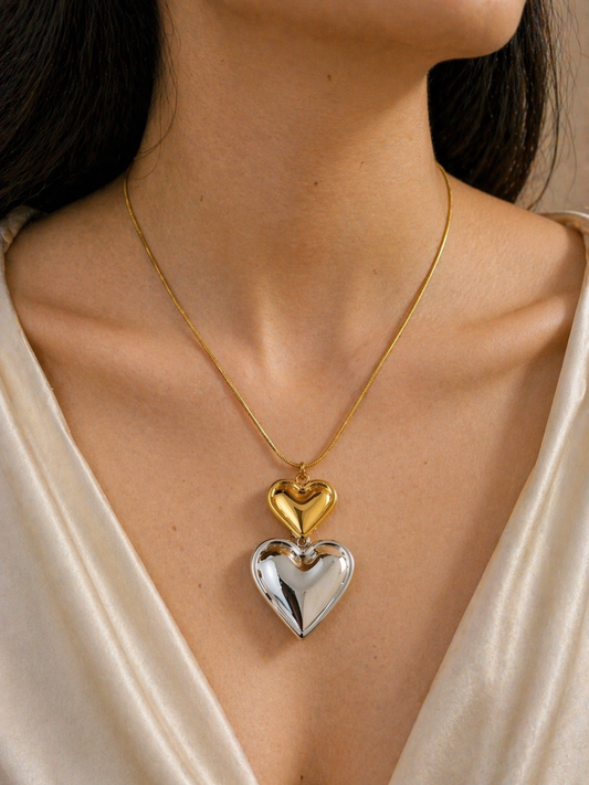 Dual Tone Love Necklace