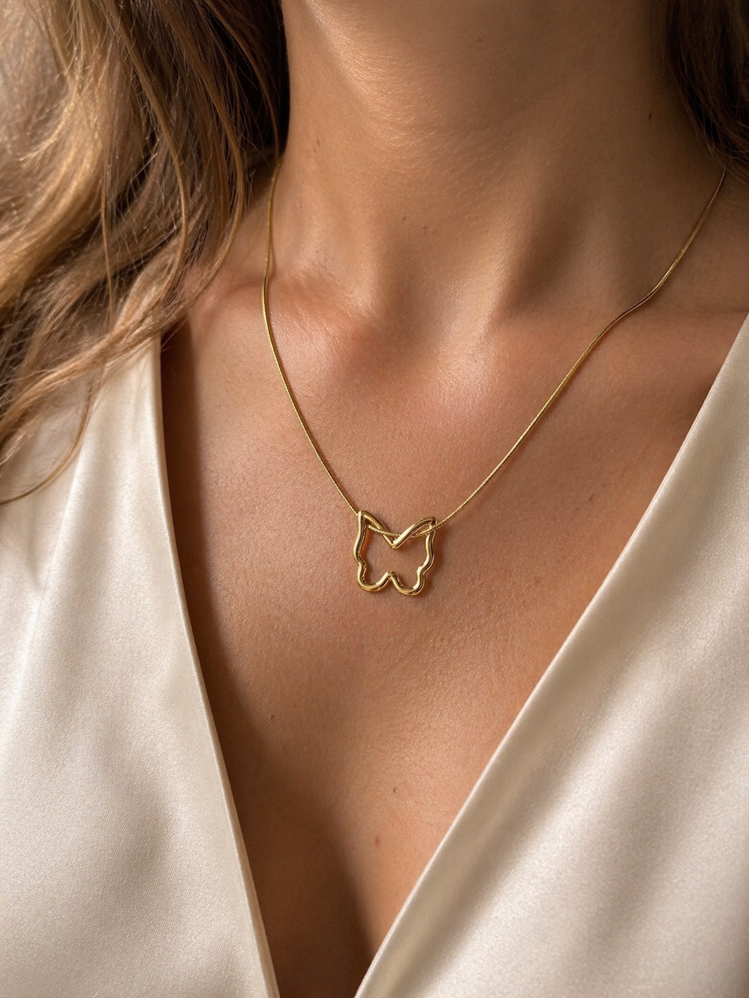Minimal Butterfly | Anti Tarnish Gold Plated Necklace