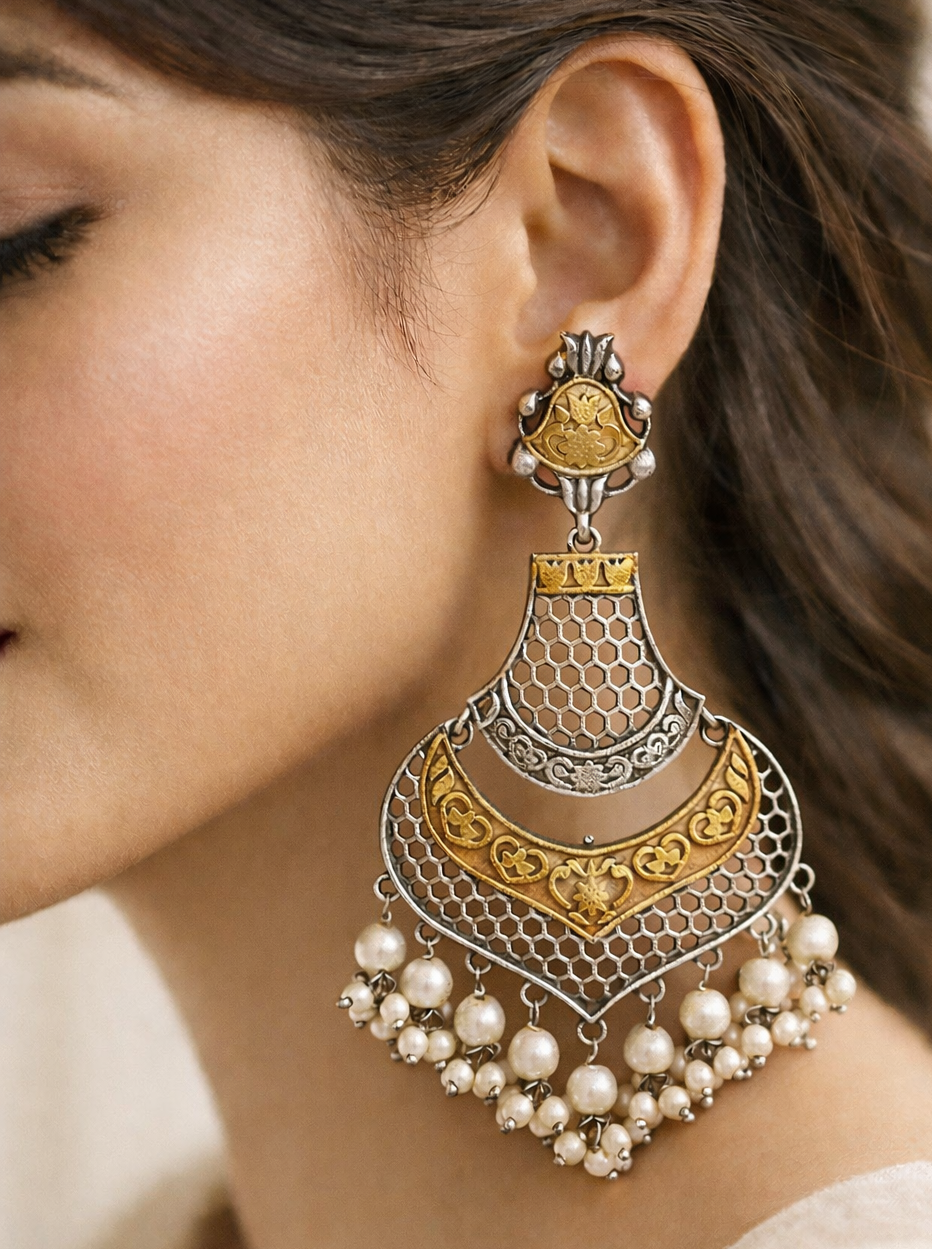Mohini Dual Tone Earrings