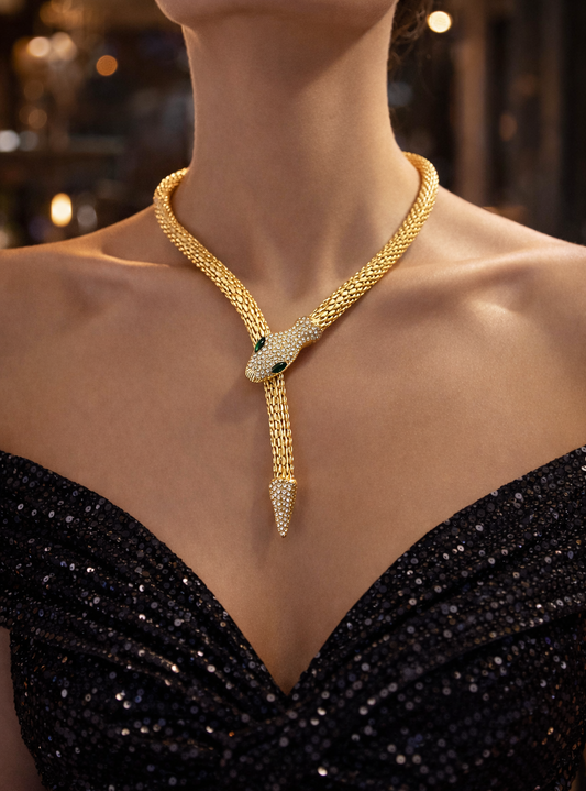 Multipurpose Viral Serpent Statement Necklace