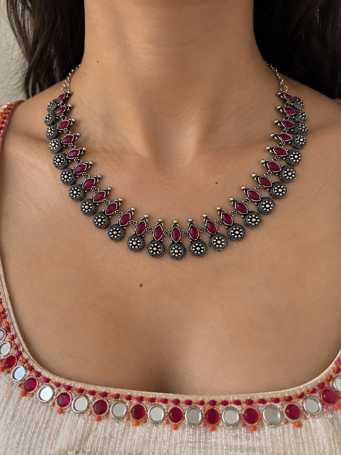 Indrani Choker (Red)
