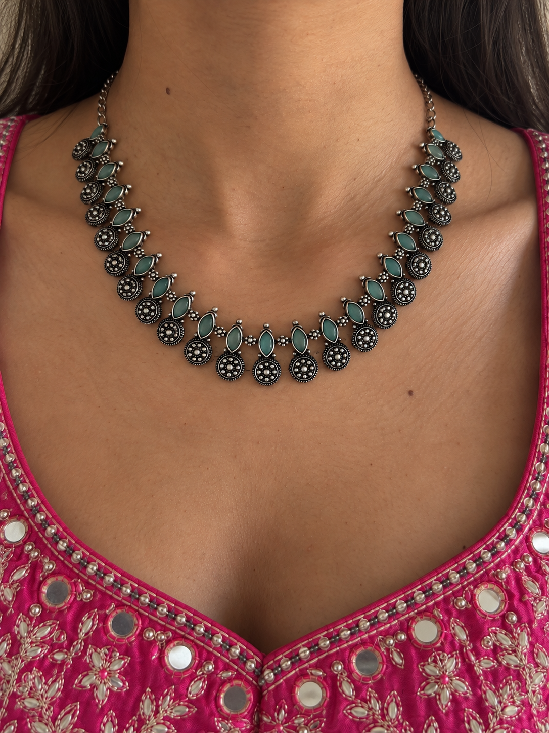 Indrani Choker (Green)