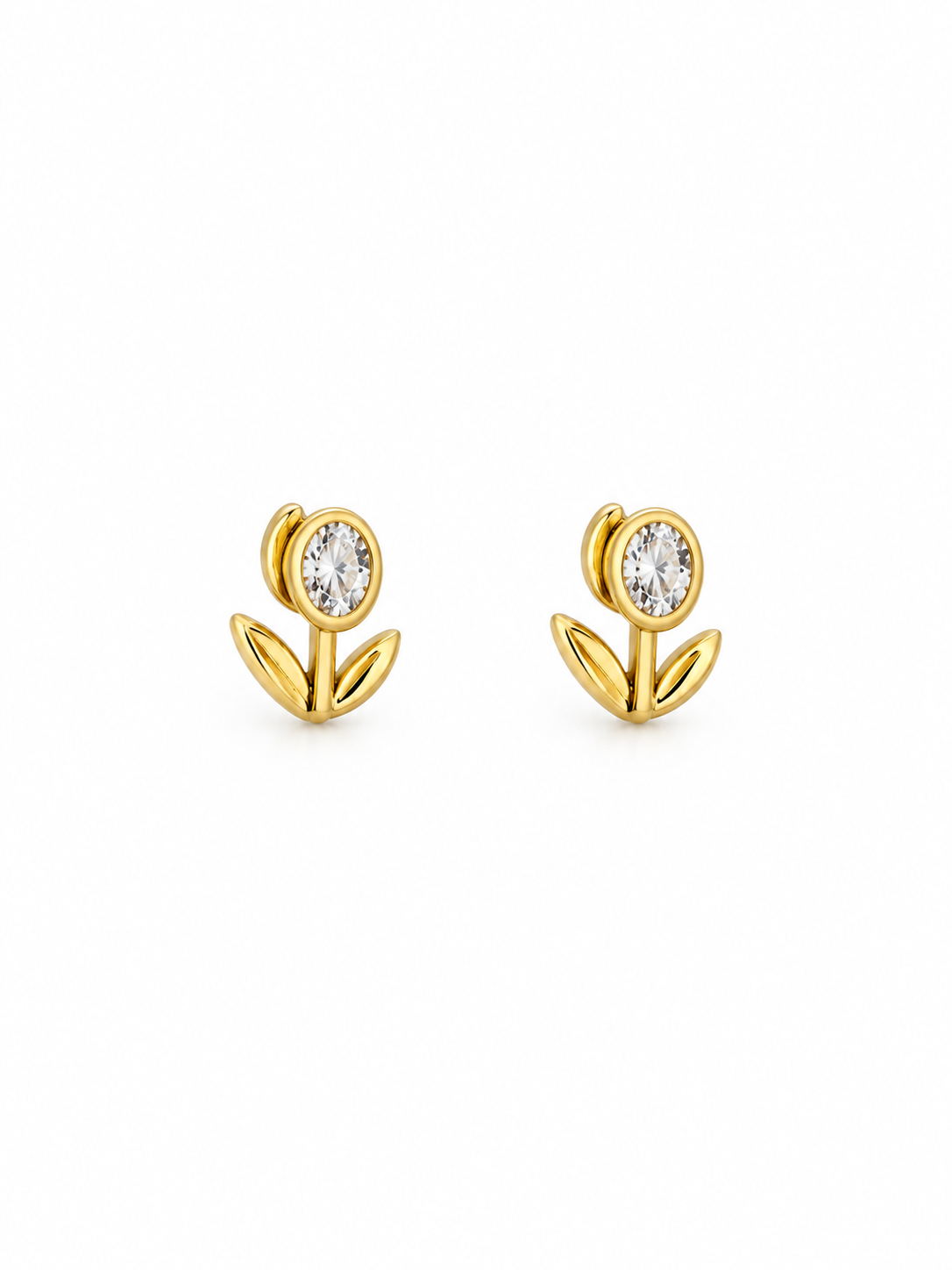 Little Tulip Stud Earrings | Gold Plated Stainless Steel