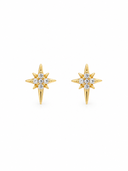 Little Star Stud Earrings | Gold Plated Stainless Steel