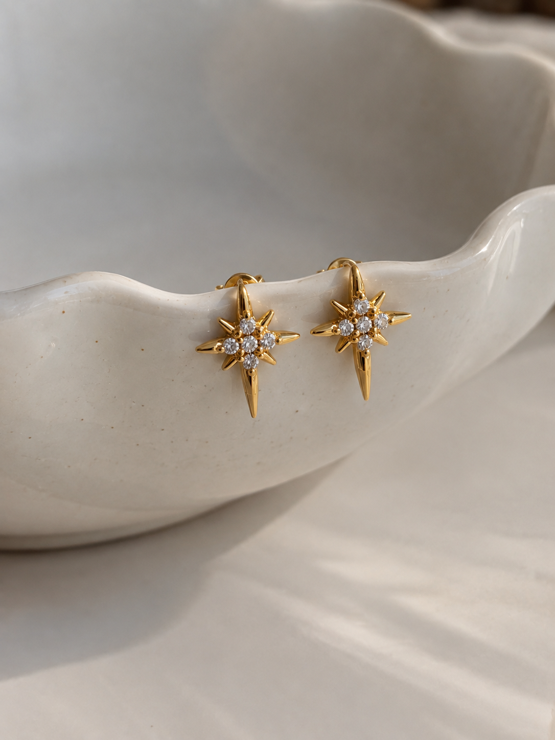 Little Star Stud Earrings | Gold Plated Stainless Steel