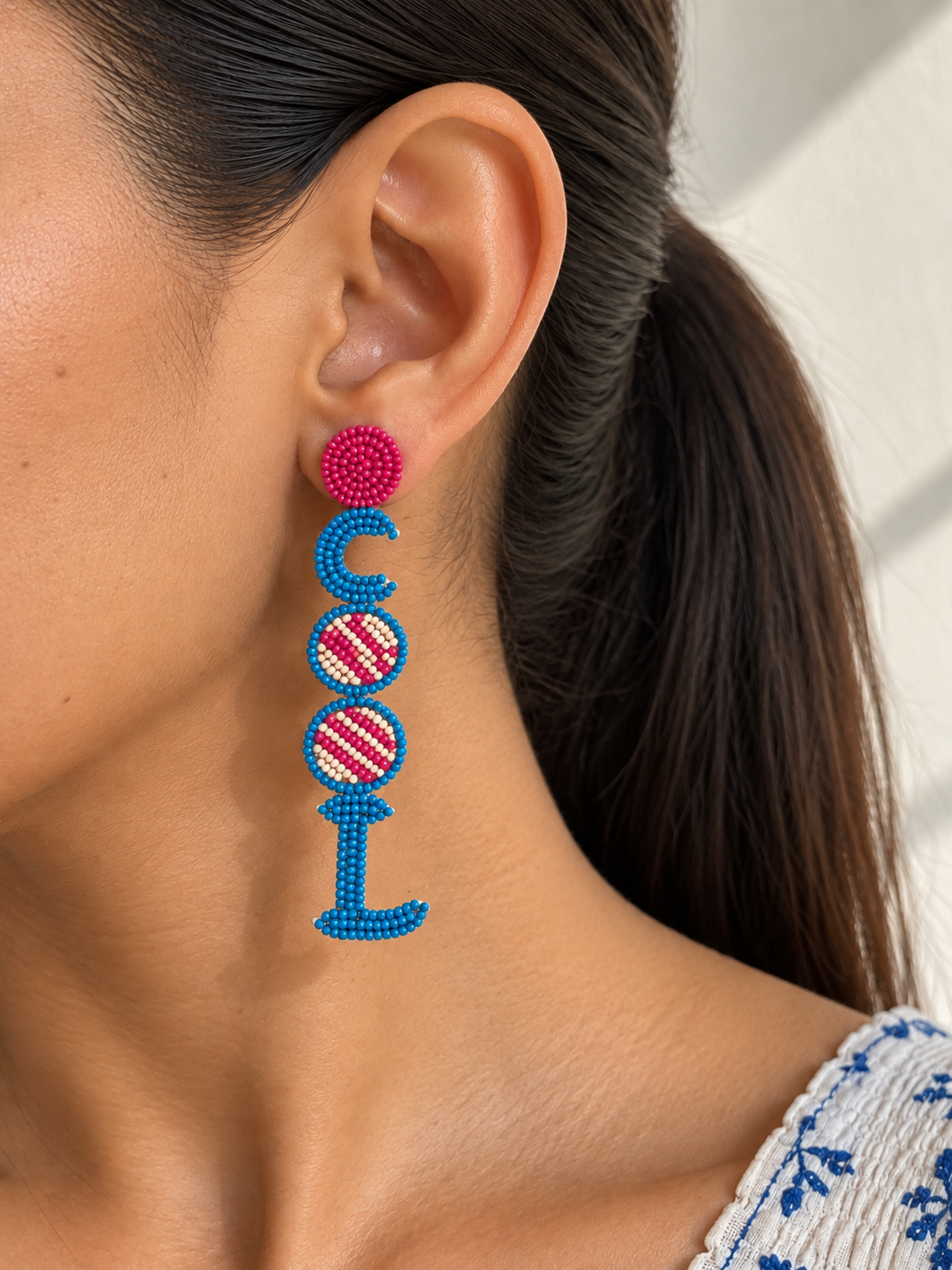 COOL Beaded Statement Earrings