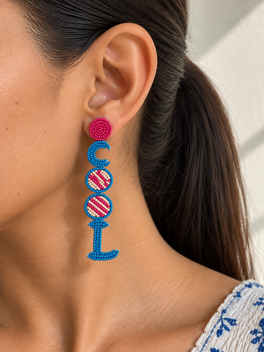 COOL Beaded Statement Earrings