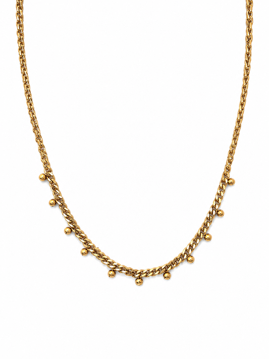 Cuban Gold BeadsNecklace | Anti Tarnish Gold Plated
