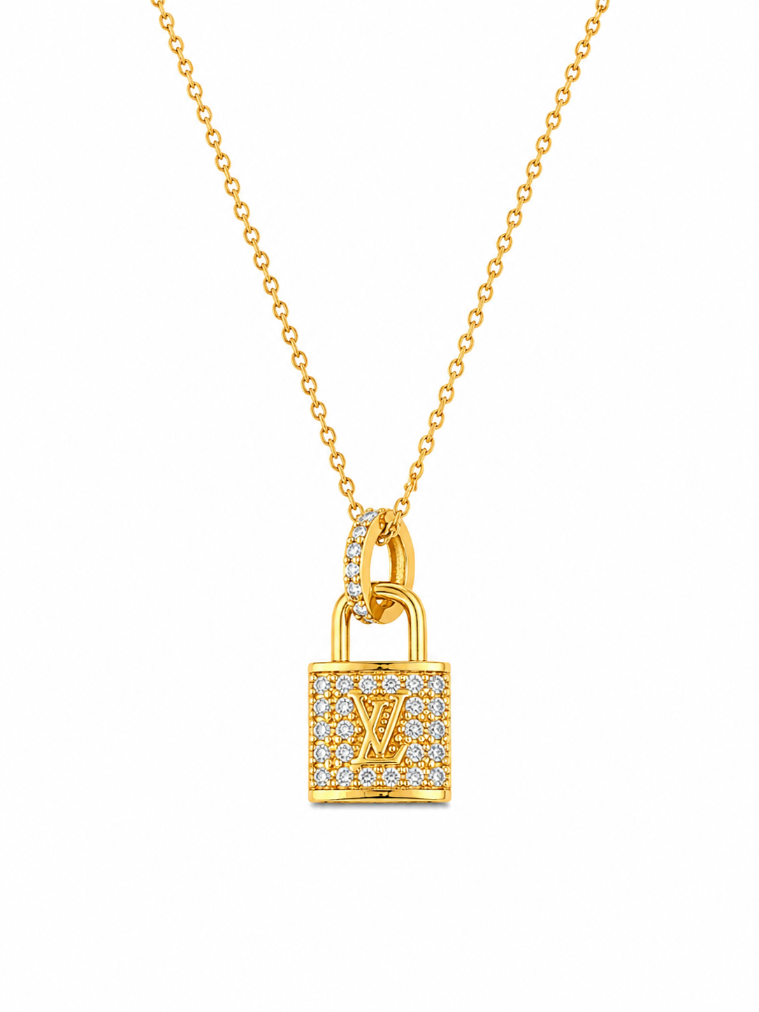 Golden Zircon Locket | Anti Tarnish Gold Plated Brand Inspired