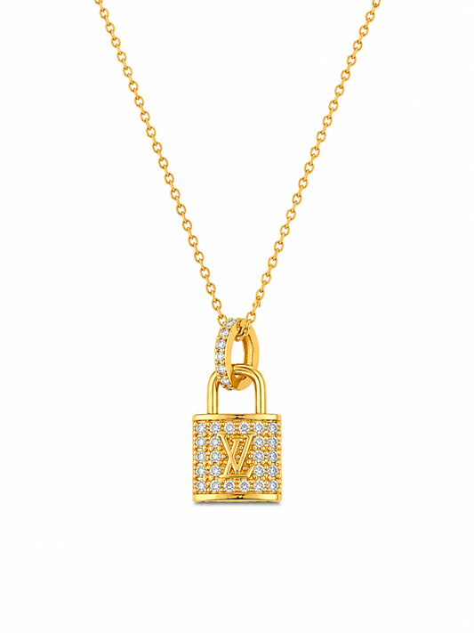 Golden Zircon Locket | Anti Tarnish Gold Plated Brand Inspired
