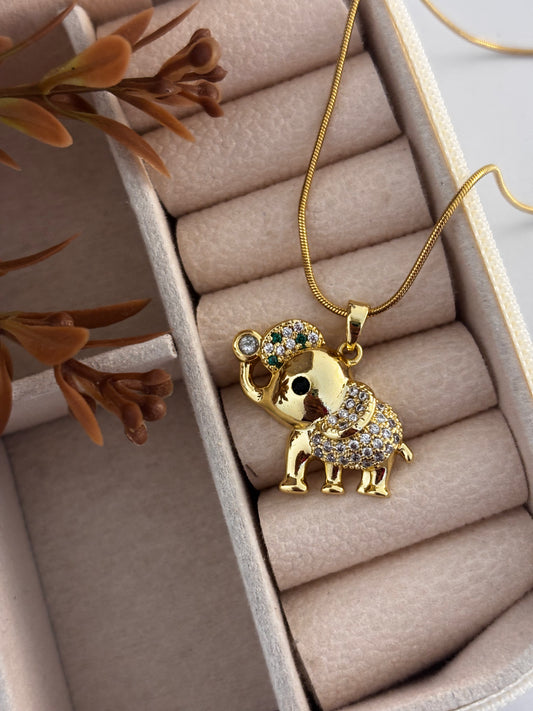 Cute Elephant Charm Necklace Pendant | Anti Tarnish Stainless Steel