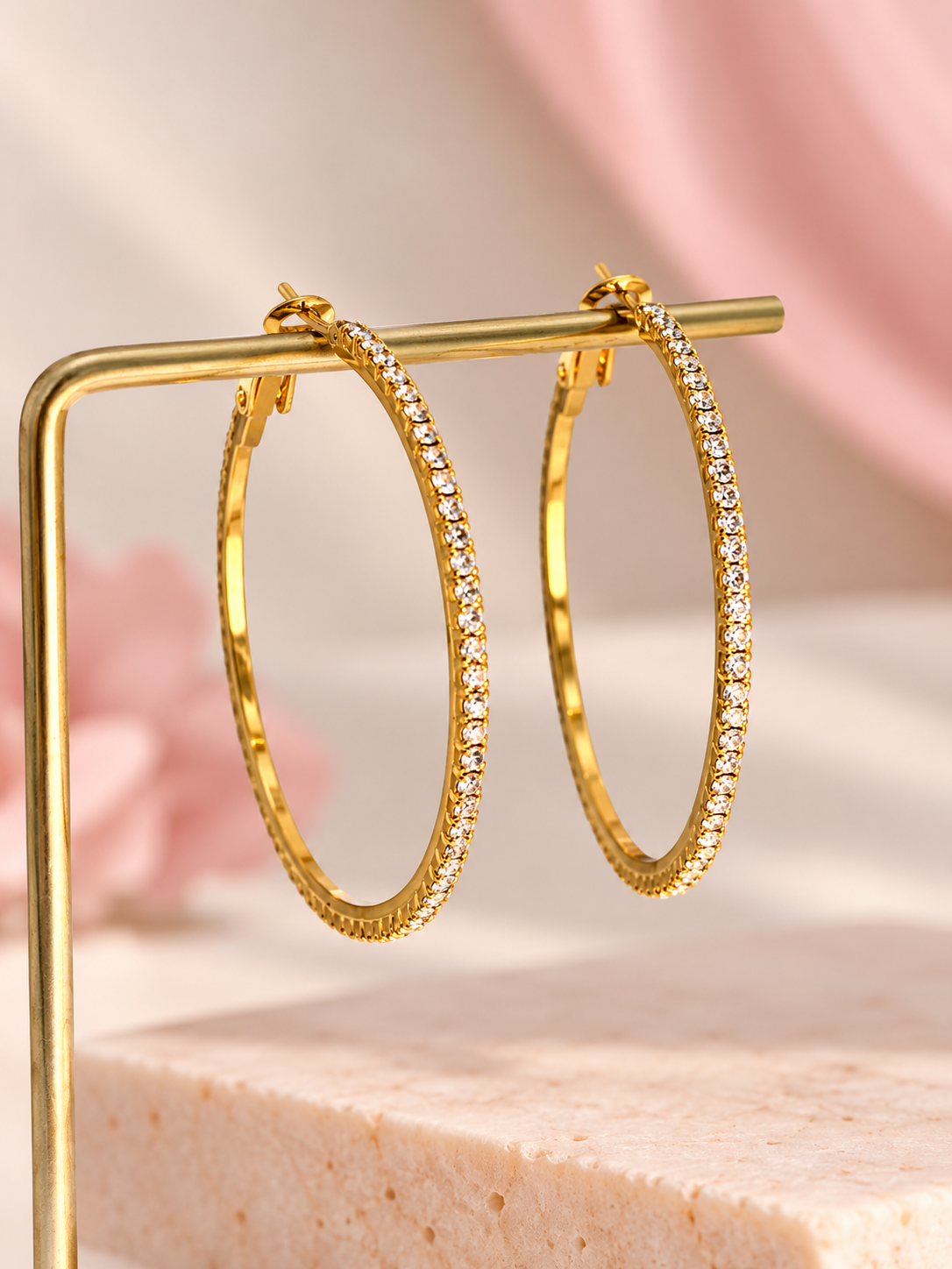 Shimmer Hoops | 18kt Gold Plated | Stainless Steel