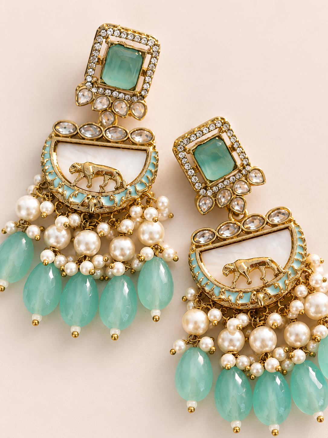 Mrinali Ethnic Chandbali | Weddings & Festivity (Sea Blue)