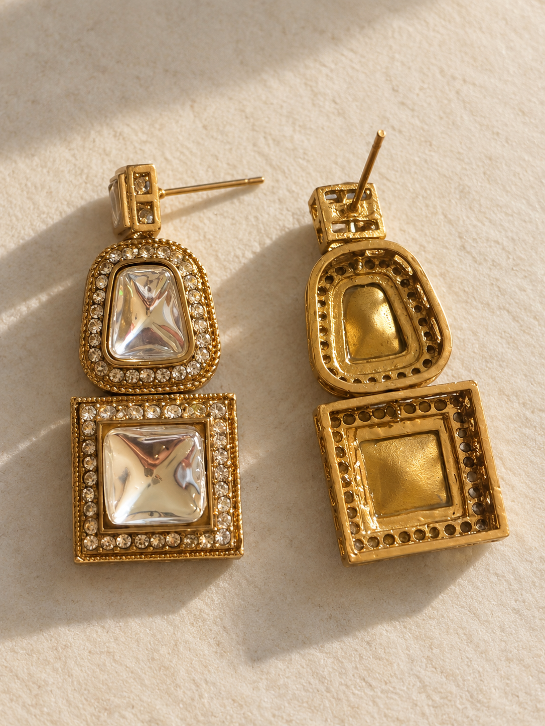 Kashvi Kundan Ethnic Earrings (White)
