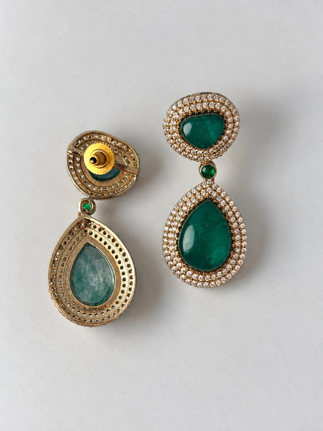 Vaanya Moissanite Drops | Wedding & Party Wear (Green)