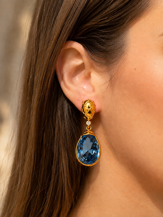 Midnight Majesty 18kt Gold Plated | Stainless Steel Party Wear Earrings