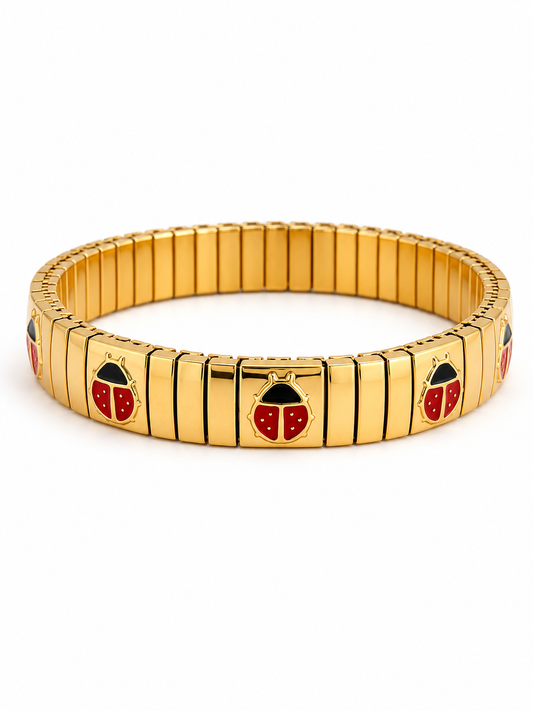 Ladybug Italian Bracelet | 18kt Gold Plated