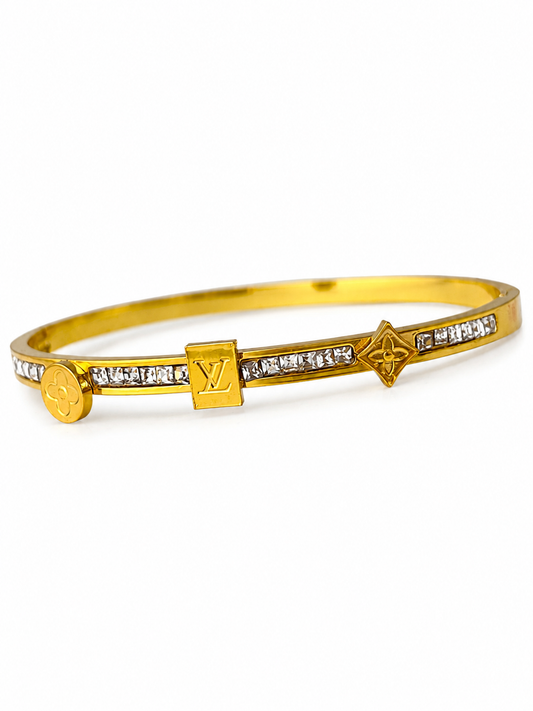 Luna Gold Zircon Bracelet | 18kt Gold Plated Stainless Steel